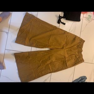 Tan cropped flare pants from target